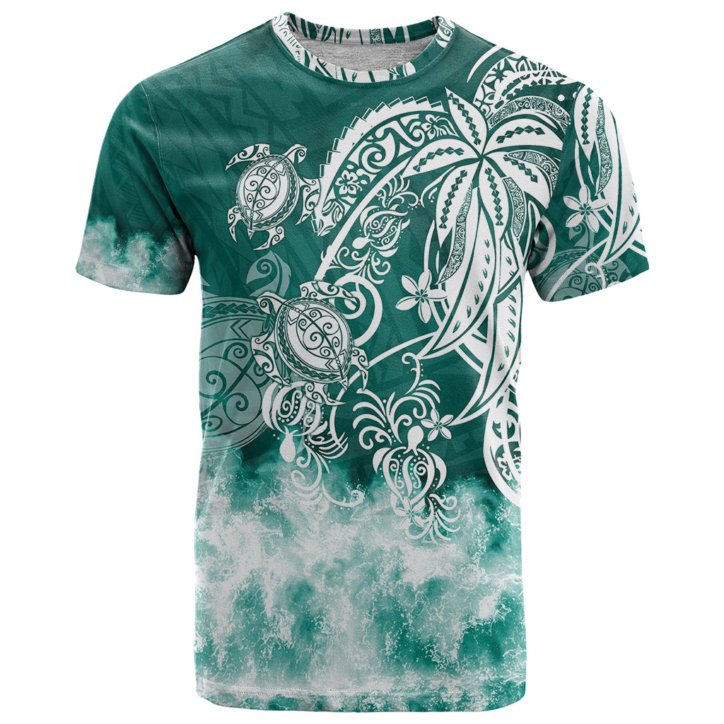 Polynesian Sea Turtle T Shirt Tribal Green LT6 - Wonder Print Shop