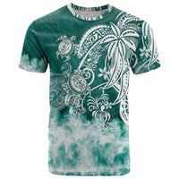 Polynesian Sea Turtle T Shirt Tribal Green LT6 - Wonder Print Shop