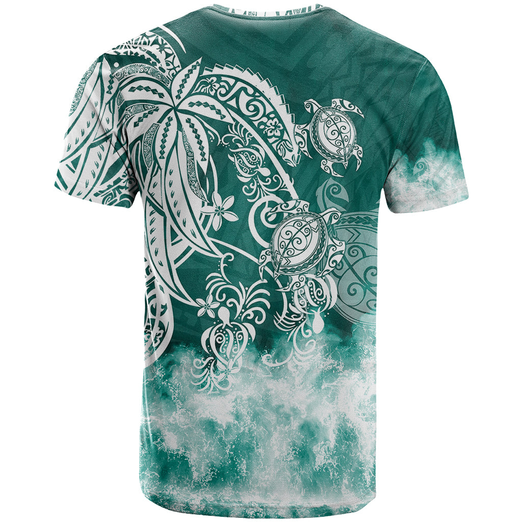 Polynesian Sea Turtle T Shirt Tribal Green LT6 - Wonder Print Shop