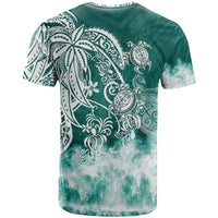 Polynesian Sea Turtle T Shirt Tribal Green LT6 - Wonder Print Shop