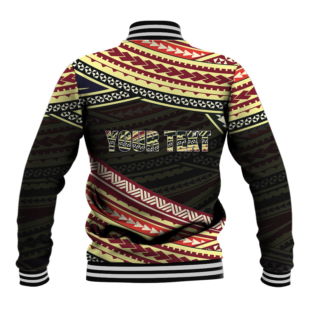 (Custom Personalised) Happy Fathers Day Polynesian Baseball Jacket I Love You Dad LT6 - Wonder Print Shop