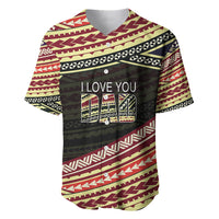 (Custom Personalised) Happy Fathers Day Polynesian Baseball Jersey I Love You Dad LT6 - Wonder Print Shop