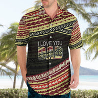 (Custom Personalised) Happy Fathers Day Polynesian Hawaiian Shirt I Love You Dad LT6 - Wonder Print Shop