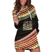 (Custom Personalised) Happy Fathers Day Polynesian Hoodie Dress I Love You Dad LT6 - Wonder Print Shop