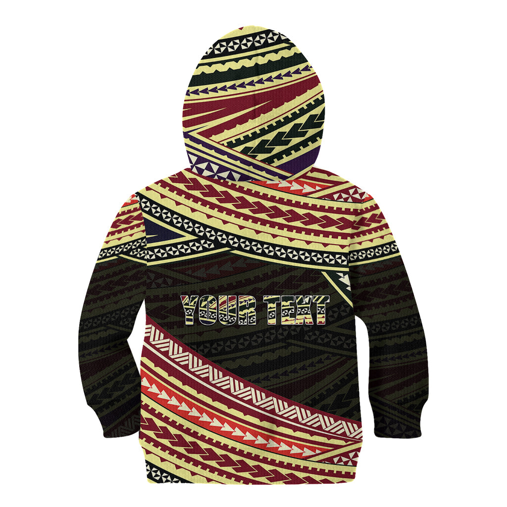 (Custom Personalised) Happy Fathers Day Polynesian Kid Hoodie I Love You Dad LT6 - Wonder Print Shop