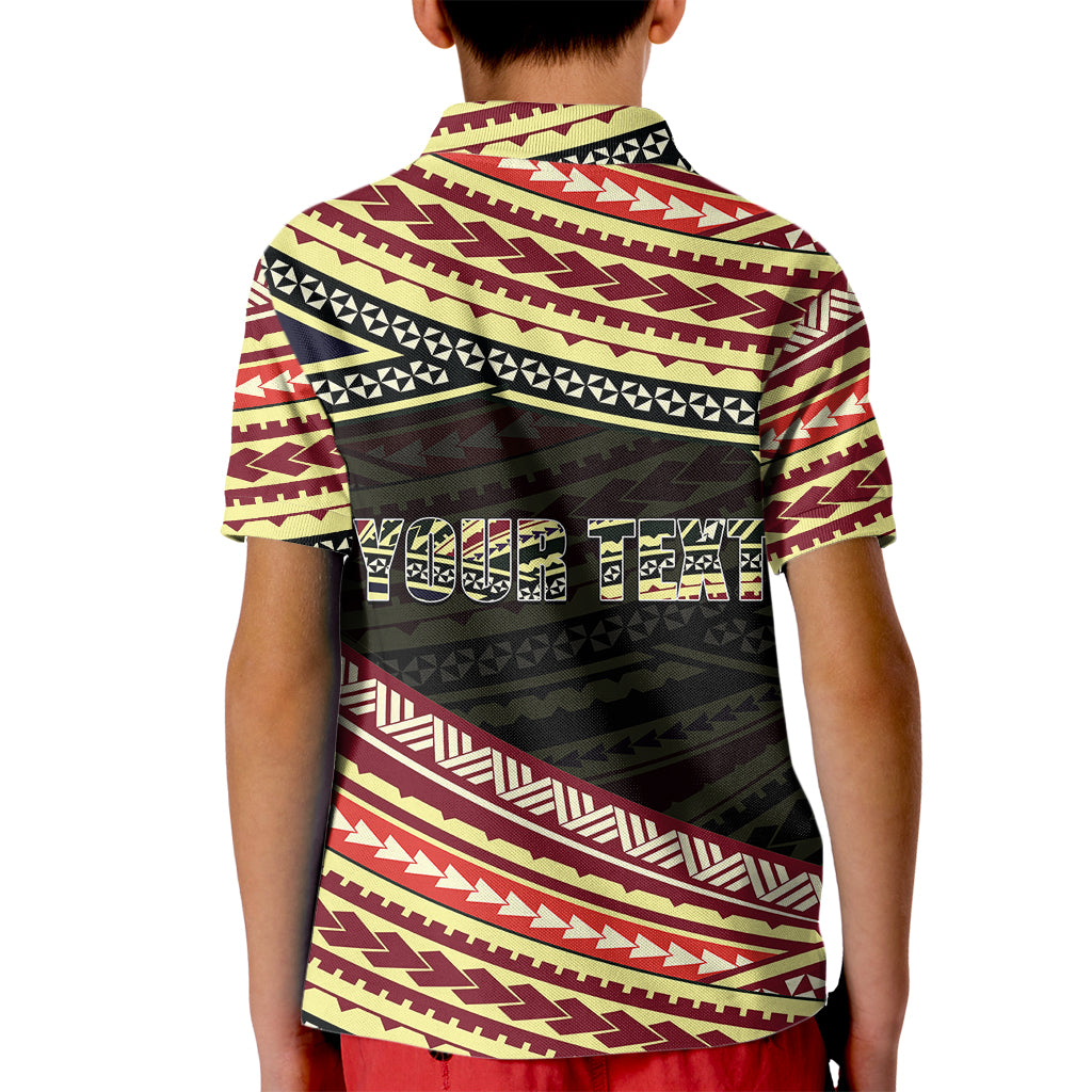 Custom Happy Fathers Day Polynesian Polo Shirt for Kid I Love You Dad LT6 - Wonder Print Shop