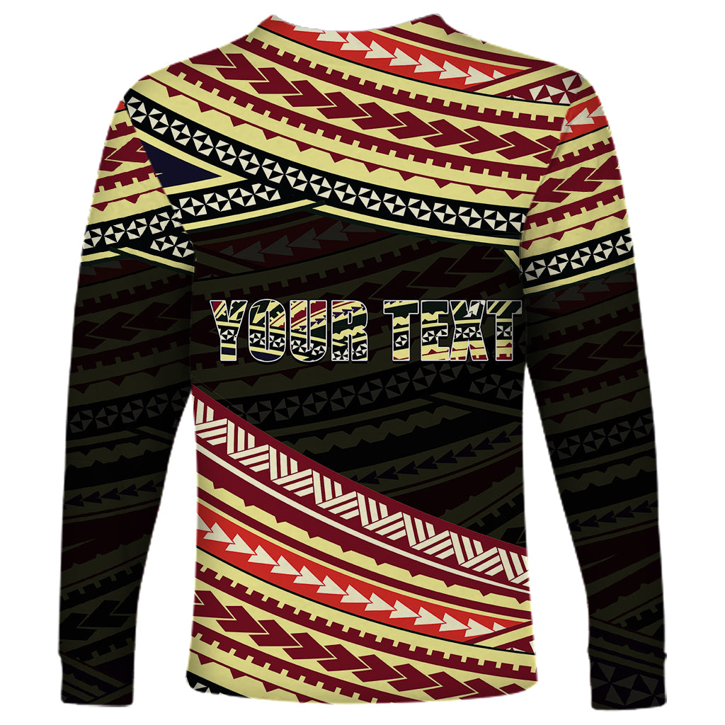 (Custom Personalised) Happy Fathers Day Polynesian Long Sleeve Shirt I Love You Dad LT6 - Wonder Print Shop