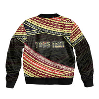 (Custom Personalised) Happy Fathers Day Polynesian Sleeve Zip Bomber Jacket I Love You Dad LT6 - Wonder Print Shop