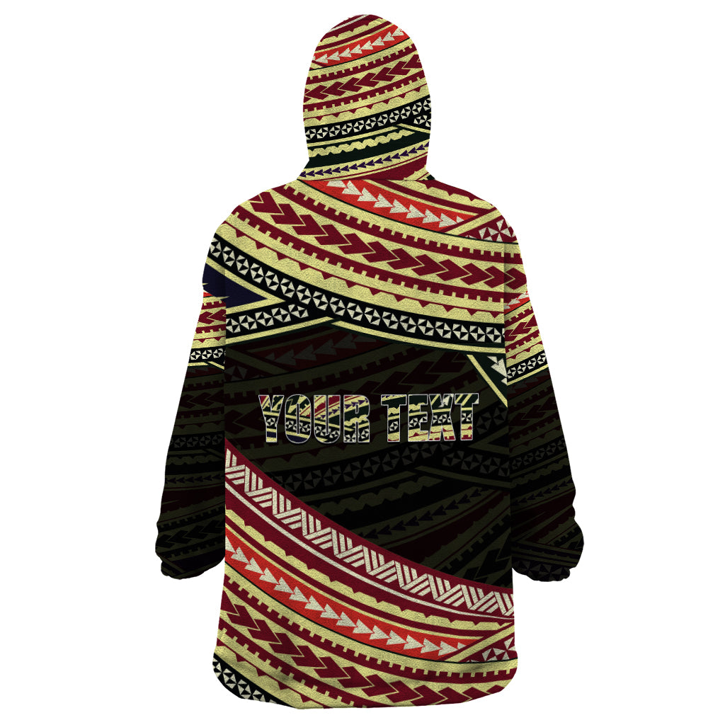 (Custom Personalised) Happy Fathers Day Polynesian Wearable Blanket Hoodie I Love You Dad LT6 - Wonder Print Shop