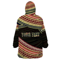 (Custom Personalised) Happy Fathers Day Polynesian Wearable Blanket Hoodie I Love You Dad LT6 - Wonder Print Shop