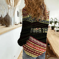 (Custom Personalised) Happy Fathers Day Polynesian Women Casual Shirt I Love You Dad LT6 - Wonder Print Shop