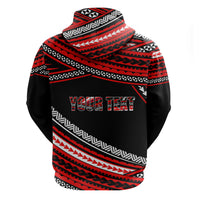 Personalized Happy Fathers Day Polynesian Hoodie I Love You Dad Red LT6 - Wonder Print Shop