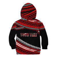 (Custom Personalised) Happy Fathers Day Polynesian Kid Hoodie I Love You Dad Red LT6 - Wonder Print Shop