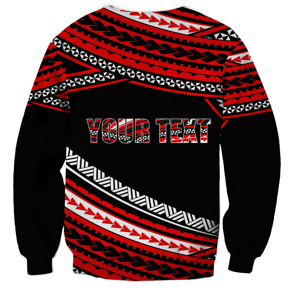 (Custom Personalised) Happy Fathers Day Polynesian Sweatshirt I Love You Dad Red LT6 - Wonder Print Shop
