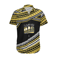 (Custom Personalised) Happy Fathers Day Polynesian Hawaiian Shirt I Love You Dad Gold LT6 - Wonder Print Shop