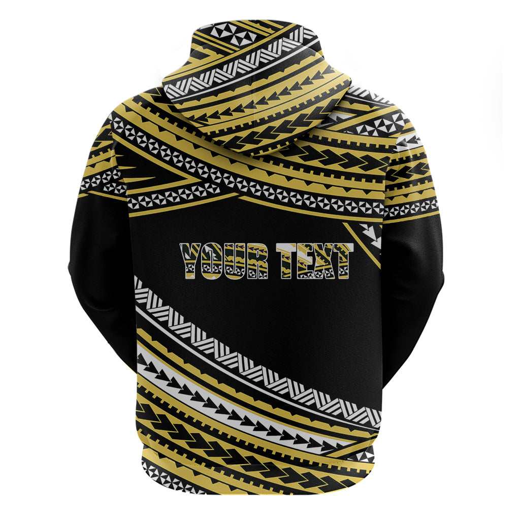 Personalized Happy Fathers Day Polynesian Hoodie I Love You Dad Gold LT6 - Wonder Print Shop