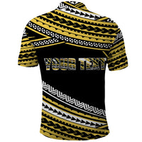 Custom Happy Fathers Day Polynesian Polo Shirt I Love You Dad Gold LT6 - Wonder Print Shop
