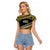 (Custom Personalised) Happy Fathers Day Polynesian Raglan Cropped T Shirt I Love You Dad Gold LT6 - Wonder Print Shop