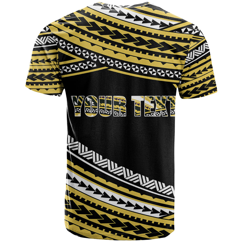 (Custom Personalised) Happy Fathers Day Polynesian T Shirt I Love You Dad Gold LT6 - Wonder Print Shop