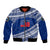 (Custom Personalised) Happy Fathers Day Samoa Bomber Jacket I Love You Dad Blue LT6 - Wonder Print Shop