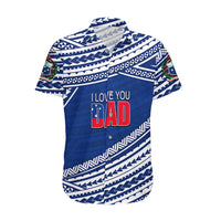 (Custom Personalised) Happy Fathers Day Samoa Hawaiian Shirt I Love You Dad Blue LT6 - Wonder Print Shop