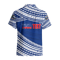 (Custom Personalised) Happy Fathers Day Samoa Hawaiian Shirt I Love You Dad Blue LT6 - Wonder Print Shop