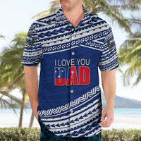 (Custom Personalised) Happy Fathers Day Samoa Hawaiian Shirt I Love You Dad Blue LT6 - Wonder Print Shop