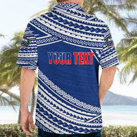 (Custom Personalised) Happy Fathers Day Samoa Hawaiian Shirt I Love You Dad Blue LT6 - Wonder Print Shop