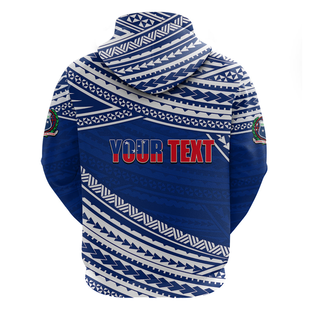 Personalized Happy Fathers Day Samoa Hoodie I Love You Dad Blue LT6 - Wonder Print Shop