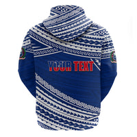 Personalized Happy Fathers Day Samoa Hoodie I Love You Dad Blue LT6 - Wonder Print Shop