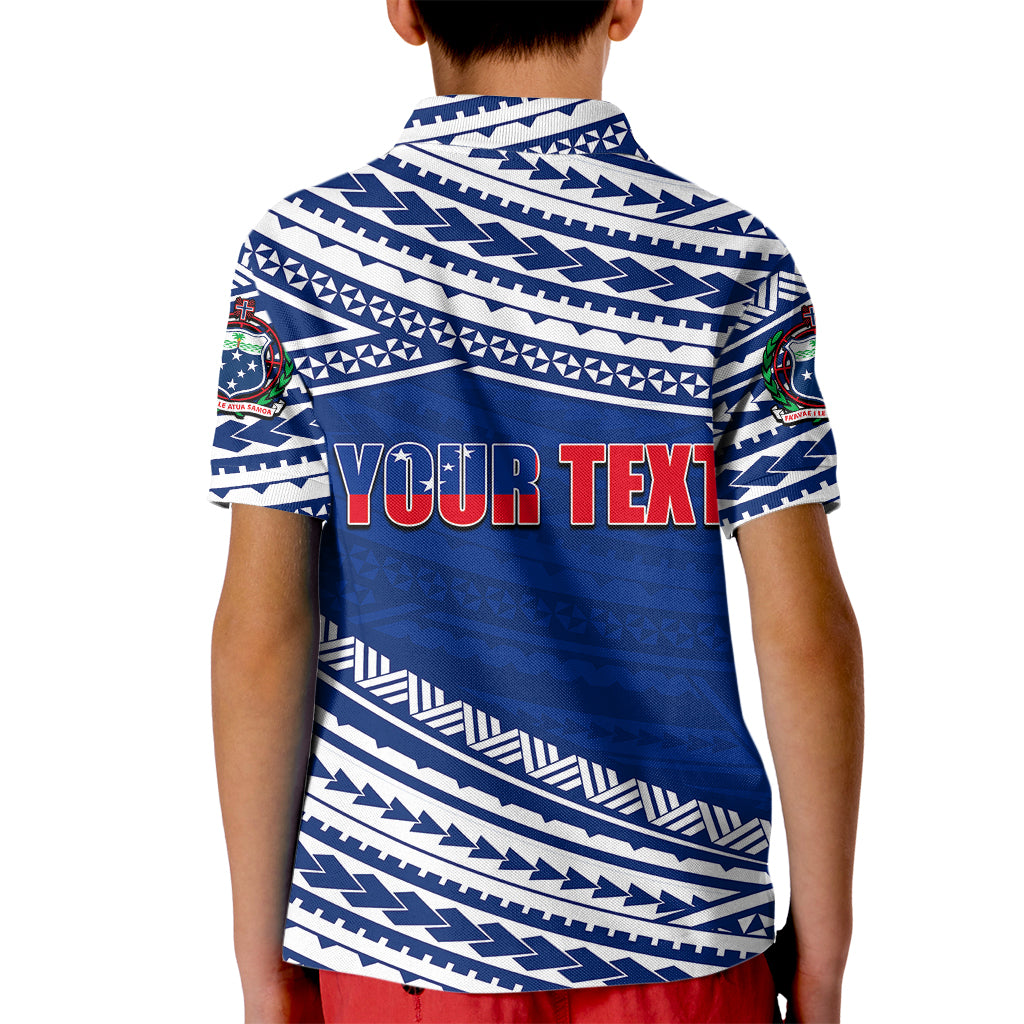 Custom Happy Fathers Day Samoa Polo Shirt for Kid I Love You Dad Blue LT6 - Wonder Print Shop