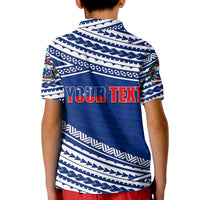 Custom Happy Fathers Day Samoa Polo Shirt for Kid I Love You Dad Blue LT6 - Wonder Print Shop