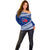(Custom Personalised) Happy Fathers Day Samoa Off Shoulder Sweater I Love You Dad Blue LT6 - Wonder Print Shop