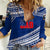 (Custom Personalised) Happy Fathers Day Samoa Women Casual Shirt I Love You Dad Blue LT6 - Wonder Print Shop