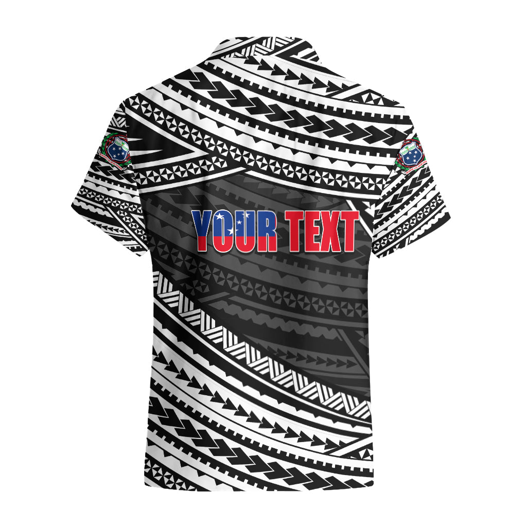 (Custom Personalised) Happy Fathers Day Samoa Hawaiian Shirt I Love You Dad Black LT6 - Wonder Print Shop