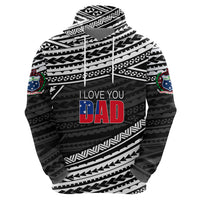 Personalized Happy Fathers Day Samoa Hoodie I Love You Dad Black LT6 - Wonder Print Shop
