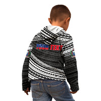 (Custom Personalised) Happy Fathers Day Samoa Kid Hoodie I Love You Dad Black LT6 - Wonder Print Shop