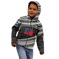 (Custom Personalised) Happy Fathers Day Samoa Kid Hoodie I Love You Dad Black LT6 - Wonder Print Shop
