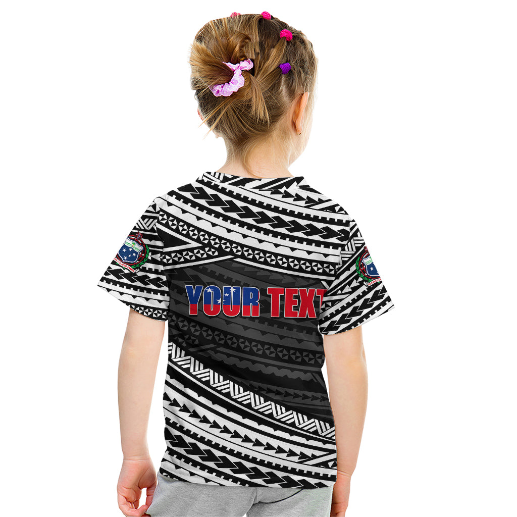 (Custom Personalised) Happy Fathers Day Samoa Kid T Shirt I Love You Dad Black LT6 - Wonder Print Shop