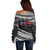 (Custom Personalised) Happy Fathers Day Samoa Off Shoulder Sweater I Love You Dad Black LT6 - Wonder Print Shop