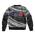 (Custom Personalised) Happy Fathers Day Samoa Sleeve Zip Bomber Jacket I Love You Dad Black LT6 - Wonder Print Shop