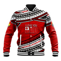 (Custom Personalised) Happy Fathers Day Tonga Baseball Jacket I Love You Dad LT6 - Wonder Print Shop