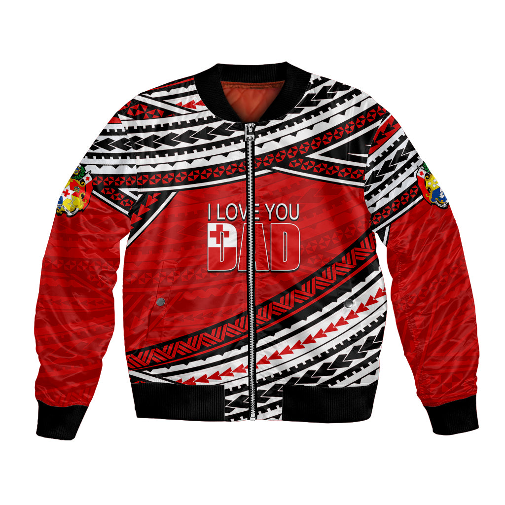(Custom Personalised) Happy Fathers Day Tonga Bomber Jacket I Love You Dad LT6 - Wonder Print Shop