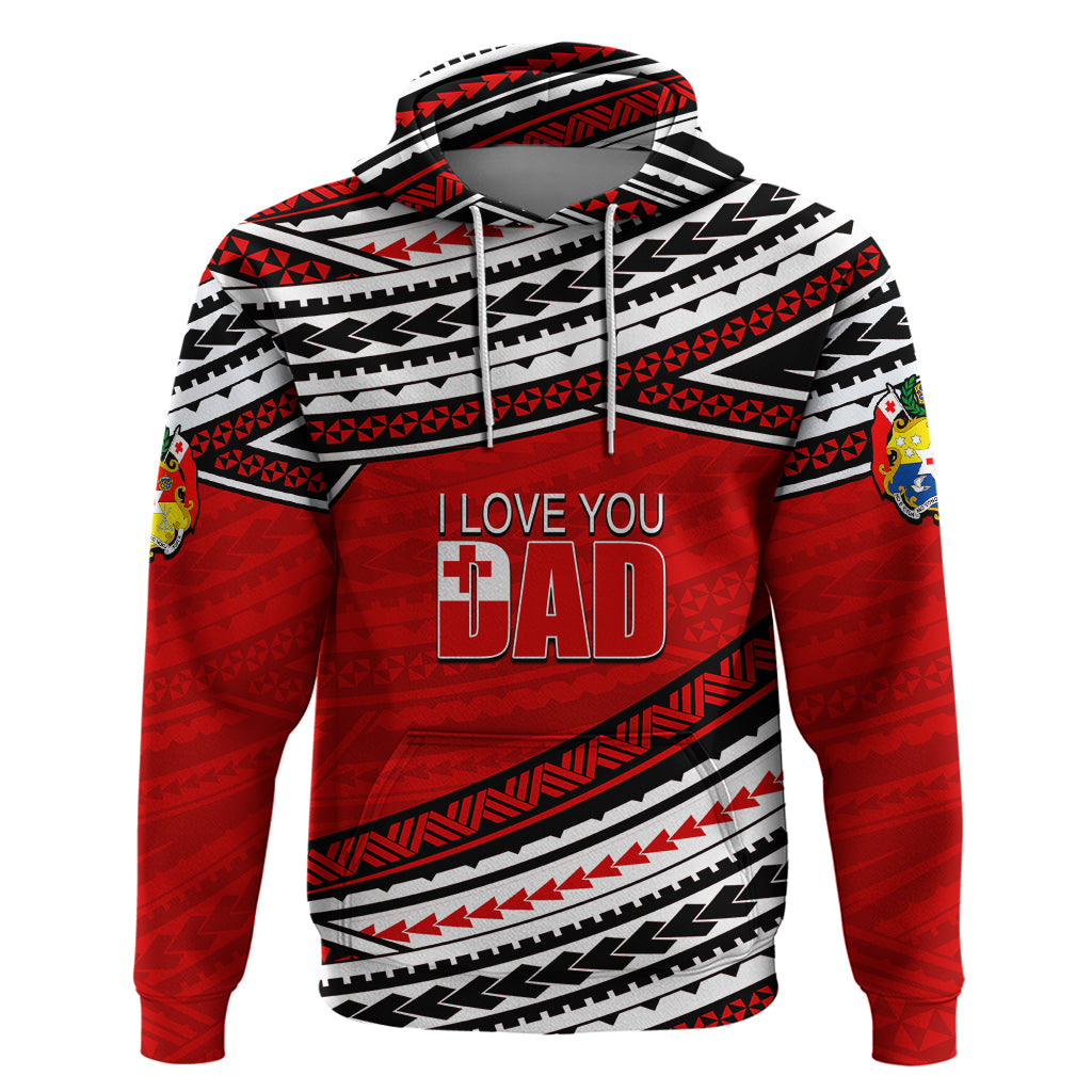 Personalized Happy Fathers Day Tonga Hoodie I Love You Dad LT6 - Wonder Print Shop