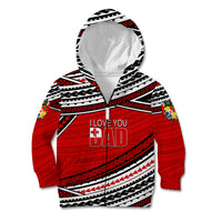 (Custom Personalised) Happy Fathers Day Tonga Kid Hoodie I Love You Dad LT6 - Wonder Print Shop