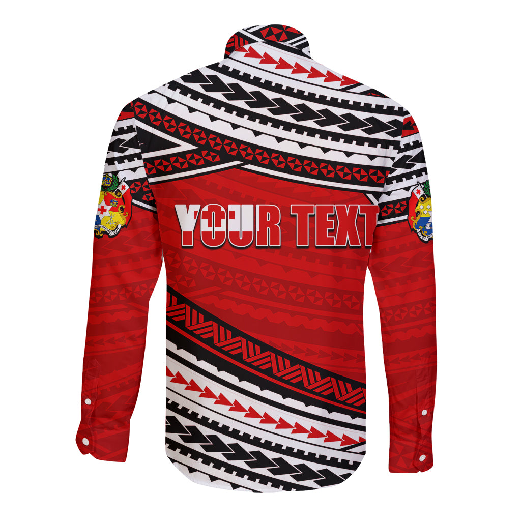 (Custom Personalised) Happy Fathers Day Tonga Long Sleeve Button Shirt I Love You Dad LT6 - Wonder Print Shop