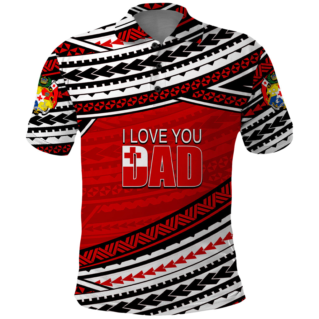 Custom Happy Fathers Day Tonga Polo Shirt I Love You Dad LT6 - Wonder Print Shop