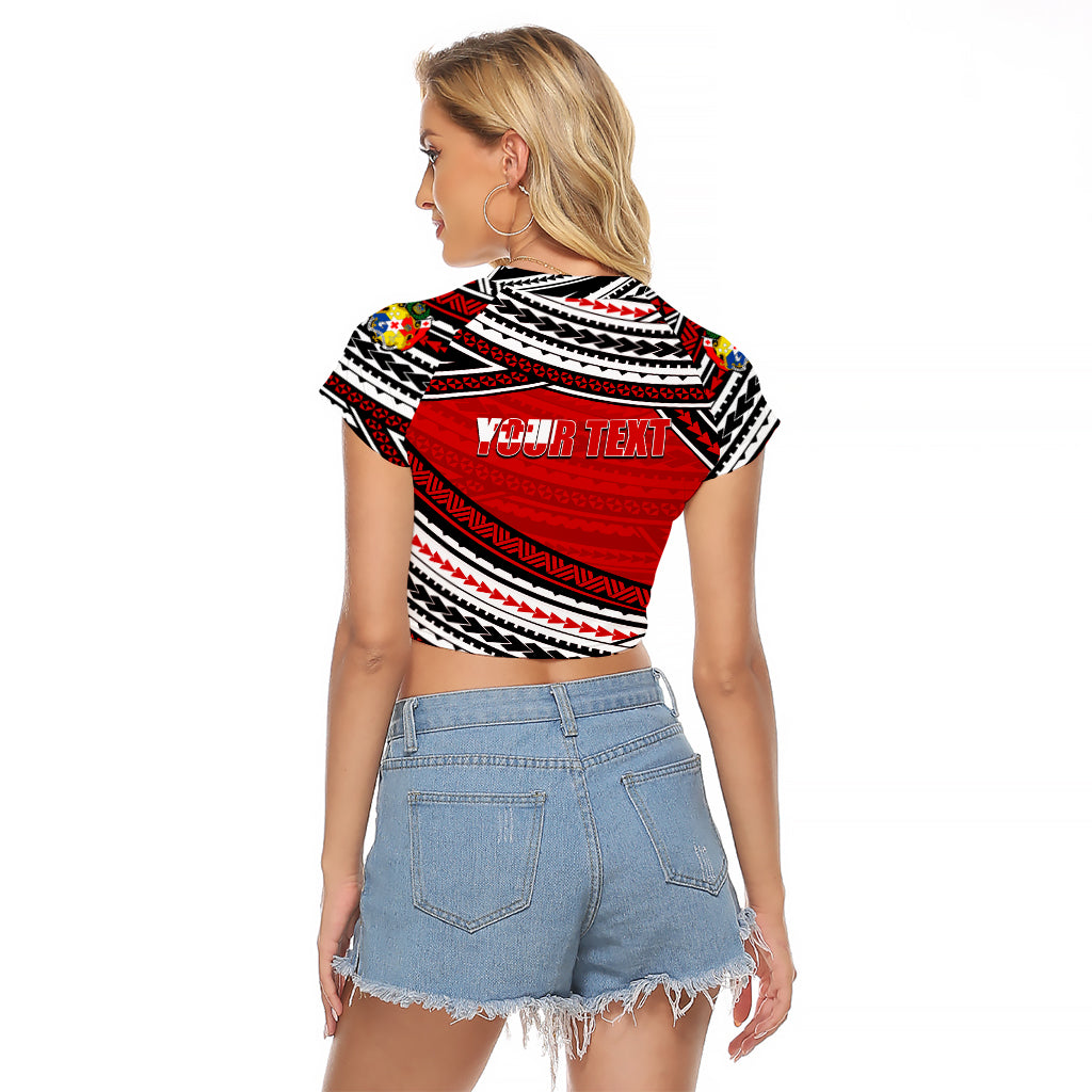 (Custom Personalised) Happy Fathers Day Tonga Raglan Cropped T Shirt I Love You Dad LT6 - Wonder Print Shop