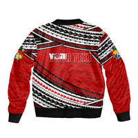 (Custom Personalised) Happy Fathers Day Tonga Sleeve Zip Bomber Jacket I Love You Dad LT6 - Wonder Print Shop