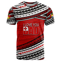 (Custom Personalised) Happy Fathers Day Tonga T Shirt I Love You Dad LT6 - Wonder Print Shop